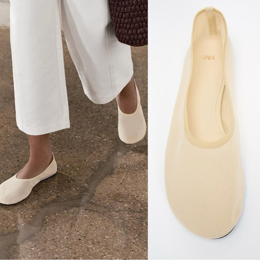 Zara Beige Women's Flats
